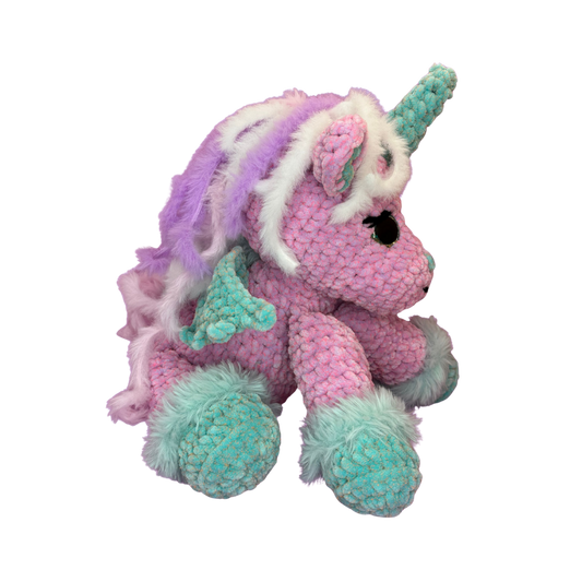 Hand Crocheted Unicorn Collectible - Amelia