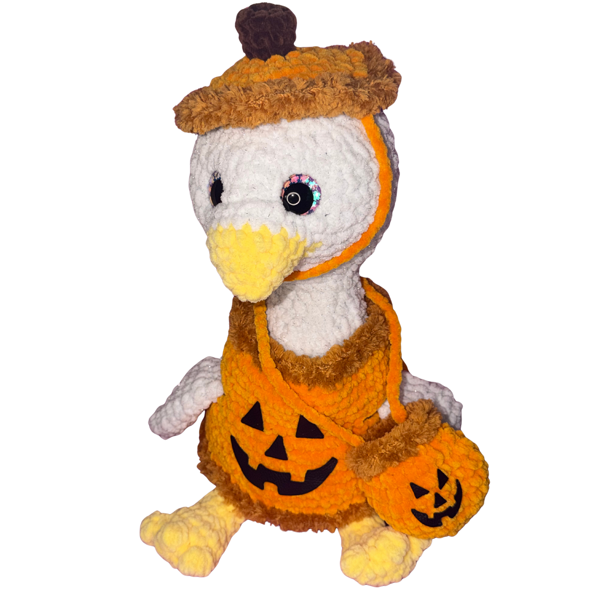 Hand Crocheted Halloween Goose Collectible – Boo