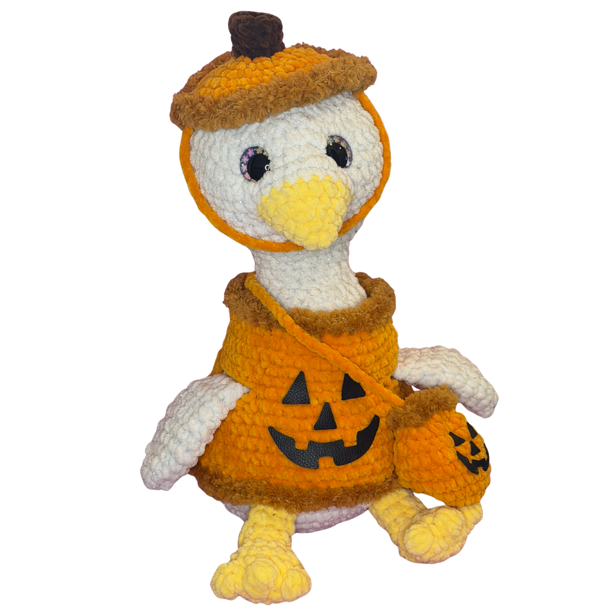 Hand Crocheted Halloween Goose Collectible – Boo