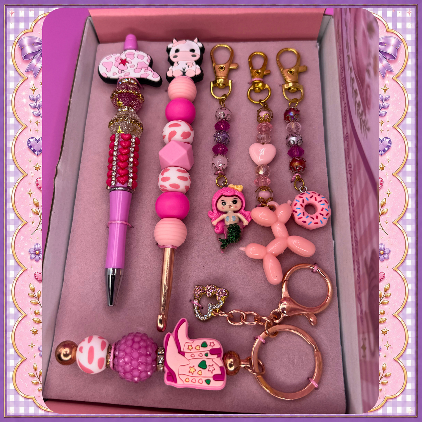 Pink Cowgirl Artisan Crochet Tool Set – 5.5mm / I-9 Crochet Hook Gift Box