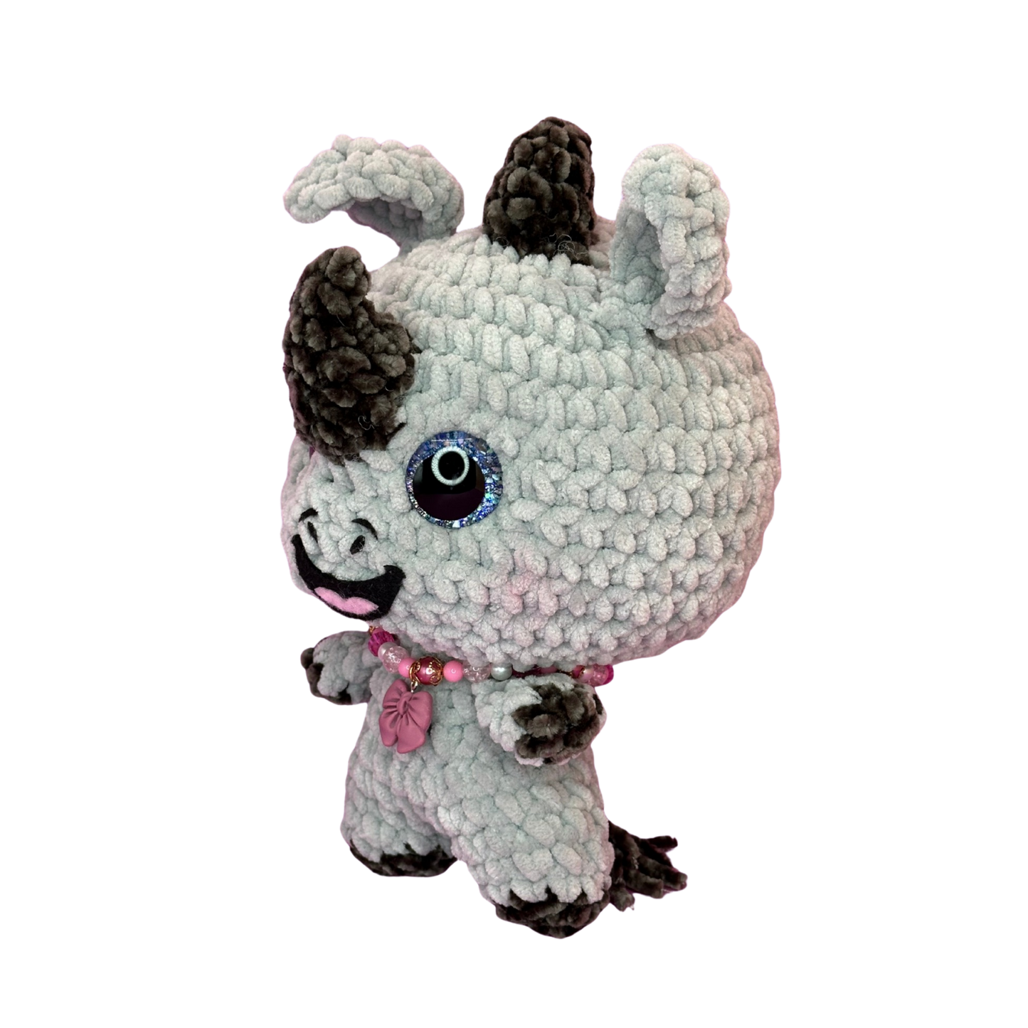 Hand Crocheted Bow Baby Rhino – Rhianna