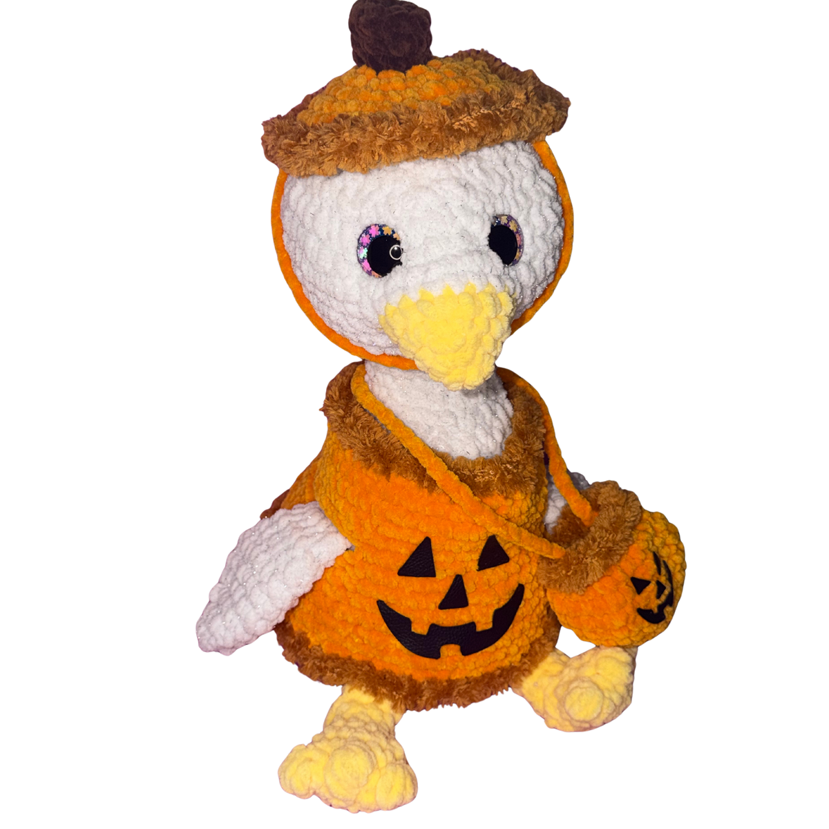 Hand Crocheted Halloween Goose Collectible – Boo