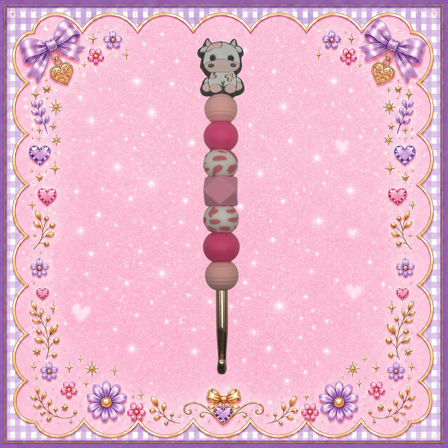 Pink Cowgirl Artisan Crochet Tool Set – 5.5mm / I-9 Crochet Hook Gift Box