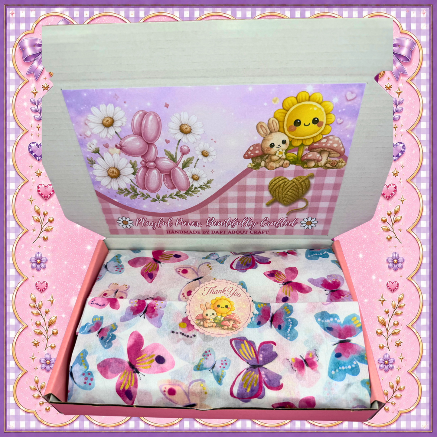 Pink Daisies Artisan Crochet Tool Set – 3.5mm / E-4 Crochet Hook Gift Box