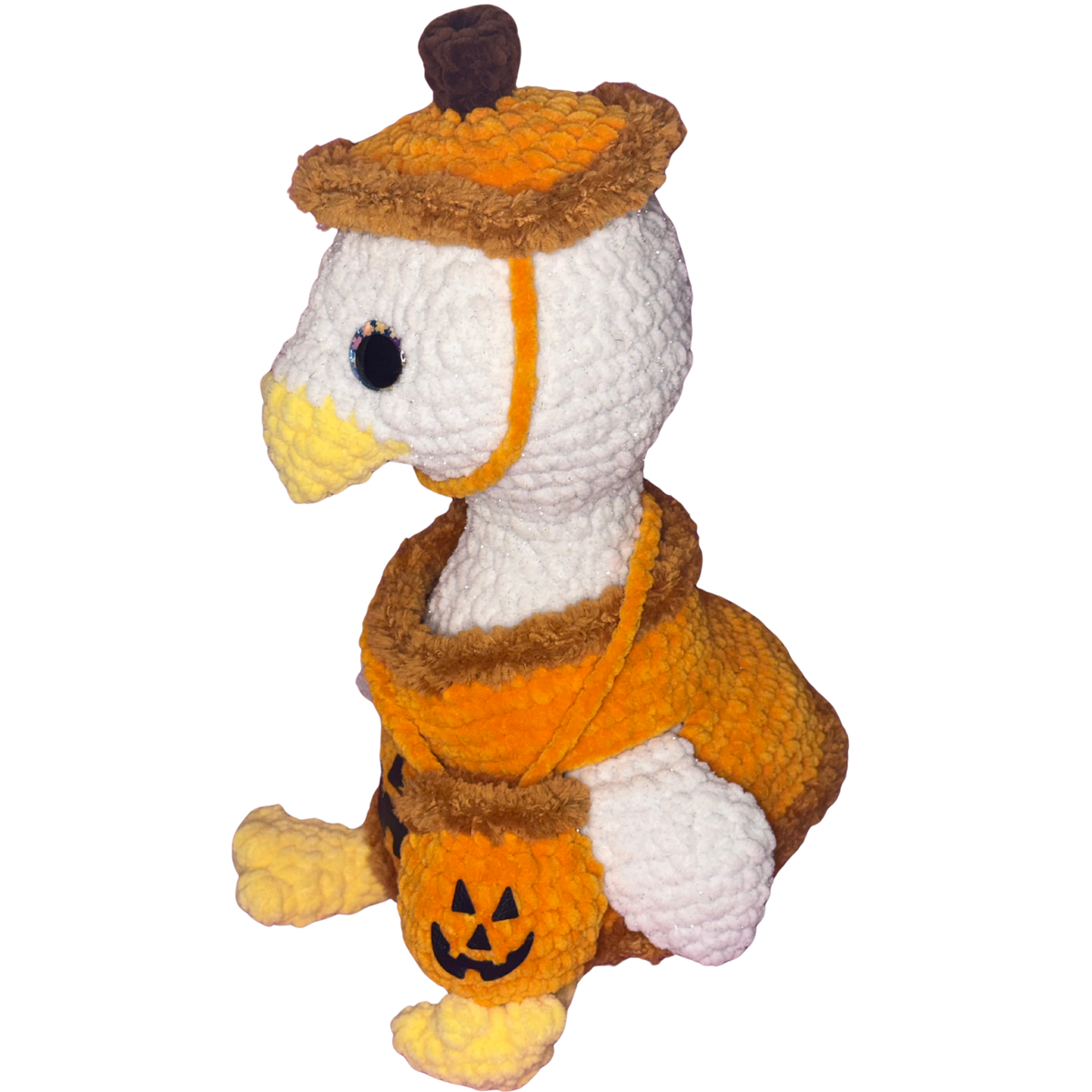 Hand Crocheted Halloween Goose Collectible – Boo