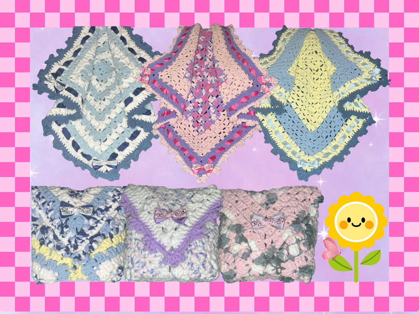 Luxury hand crocheted baby blanket