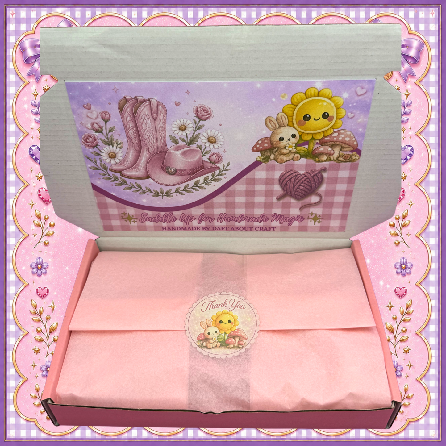 Pink Cowgirl Artisan Crochet Tool Set – 5.5mm / I-9 Crochet Hook Gift Box