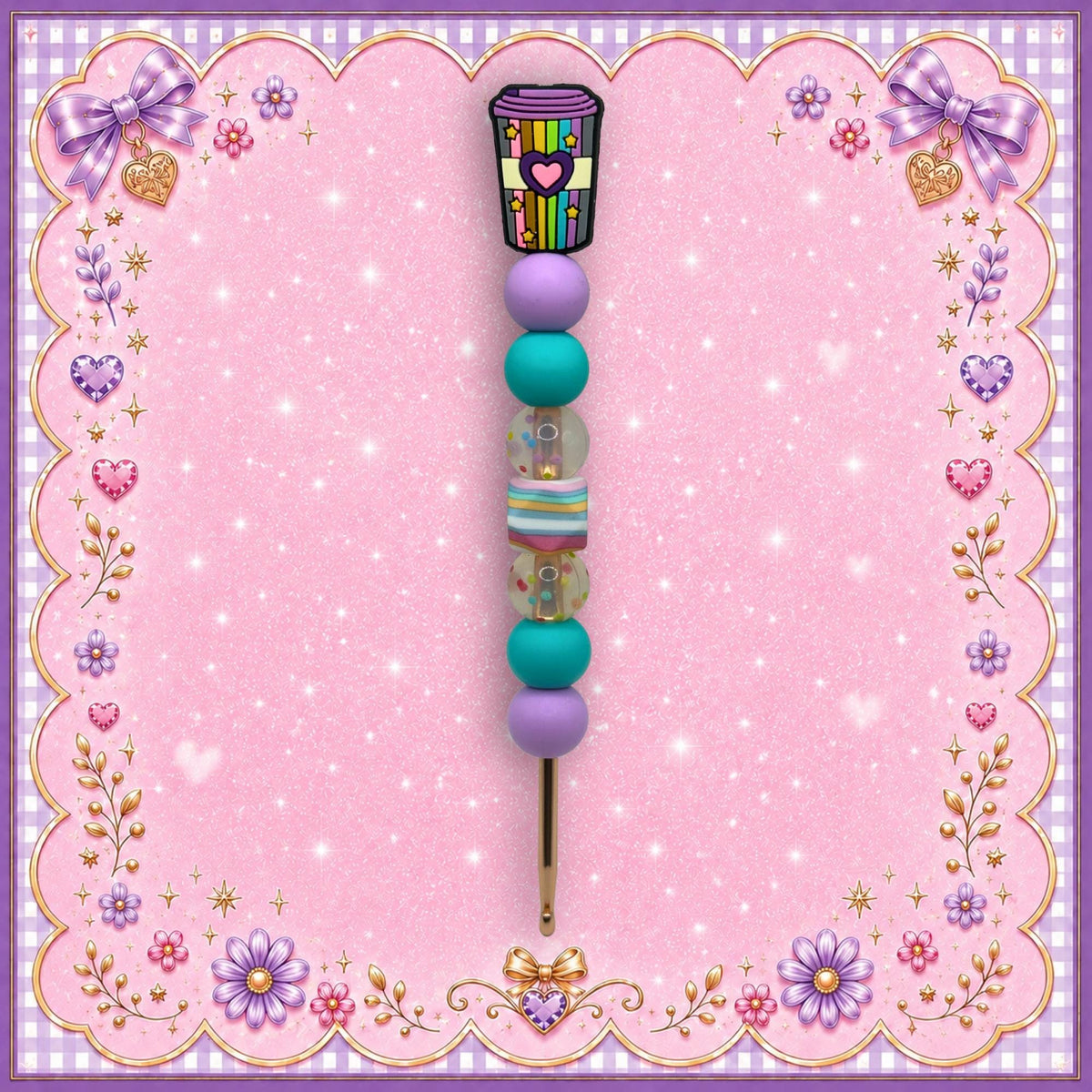Pastel Coffee Artisan Crochet Tool Gift Set – 4mm Milwards Hook