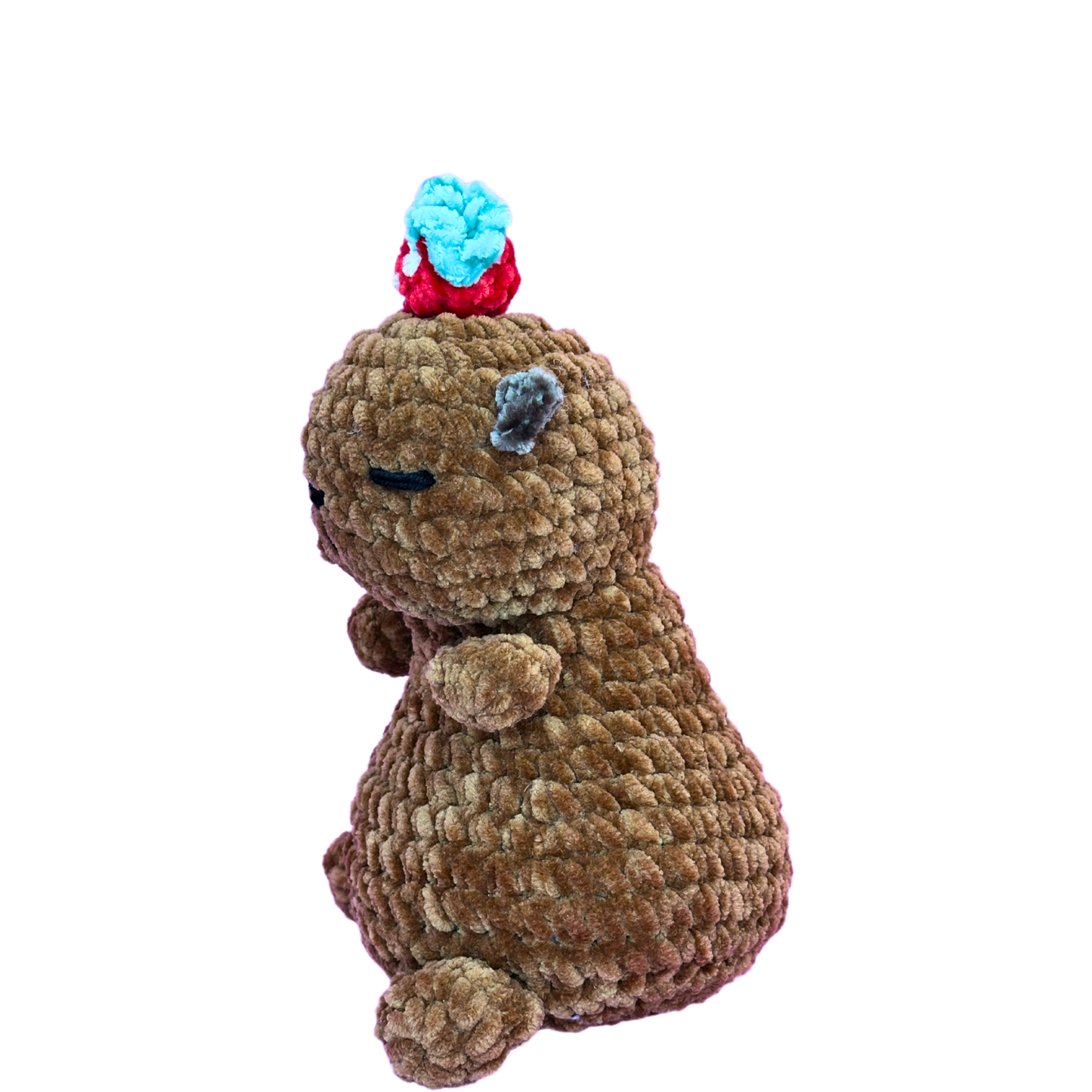 Hand Crocheted Strawberry Capybara - Cassie