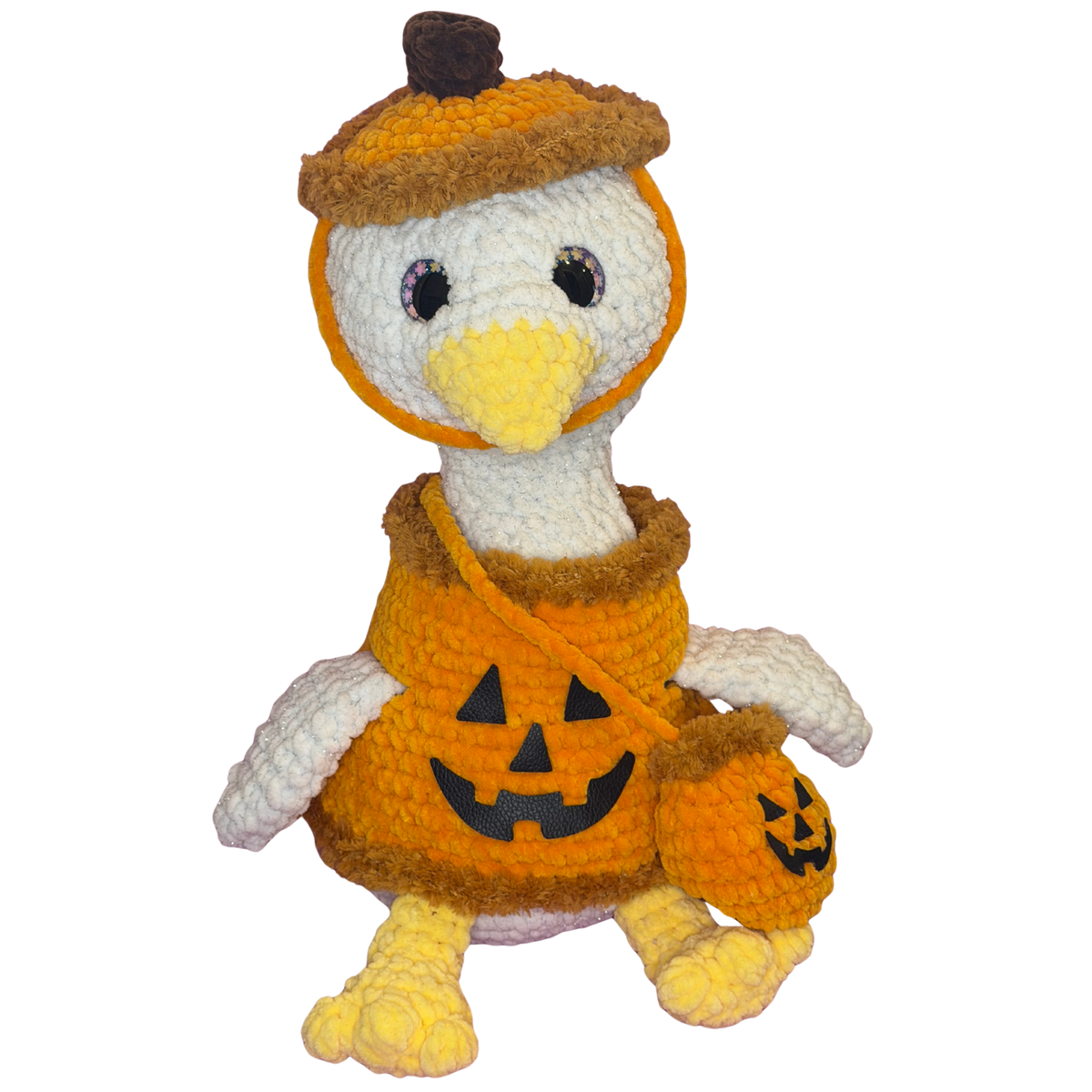 Hand Crocheted Halloween Goose Collectible – Boo