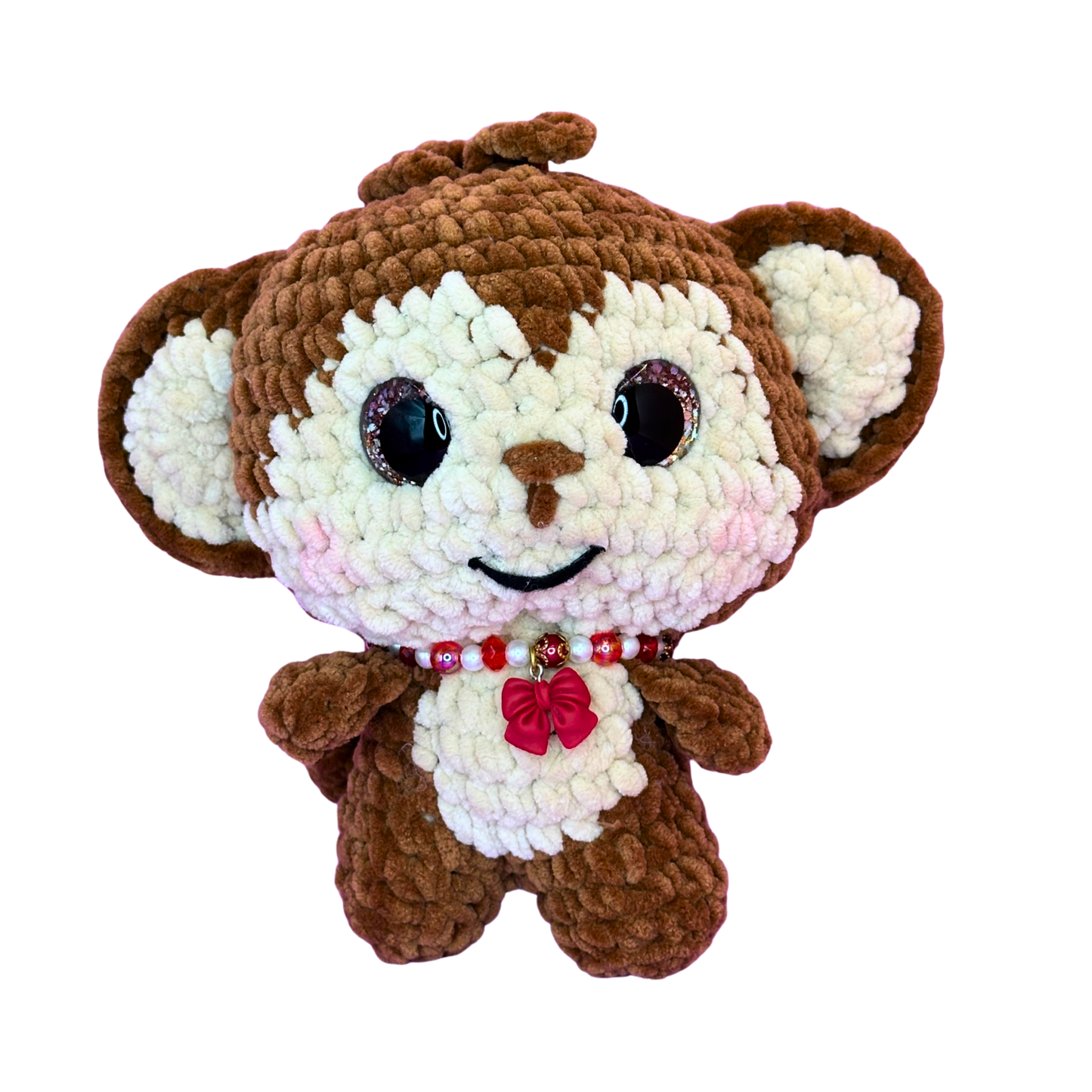 Hand Crocheted Bow Baby Monkey – Marshall
