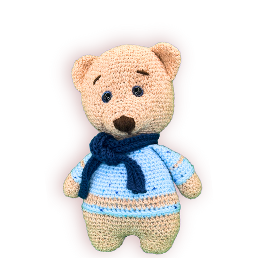 Hand Crocheted Teddy Bear - James