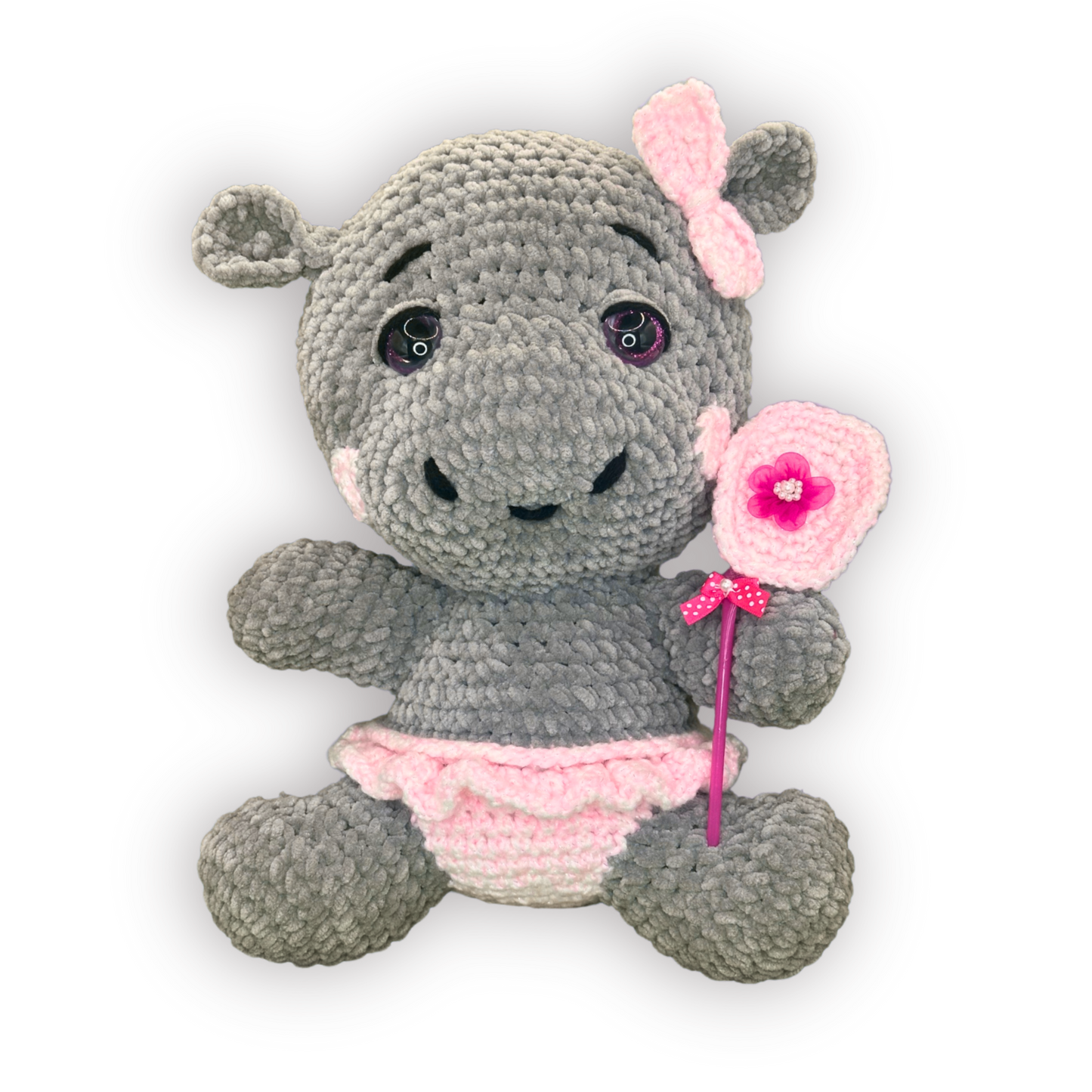 Hand Crocheted Hippo Collectible – Lolly