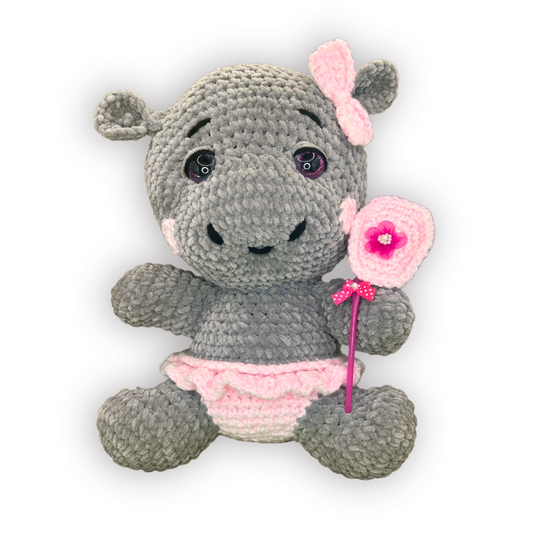 Hand Crocheted Hippo Collectible – Lolly