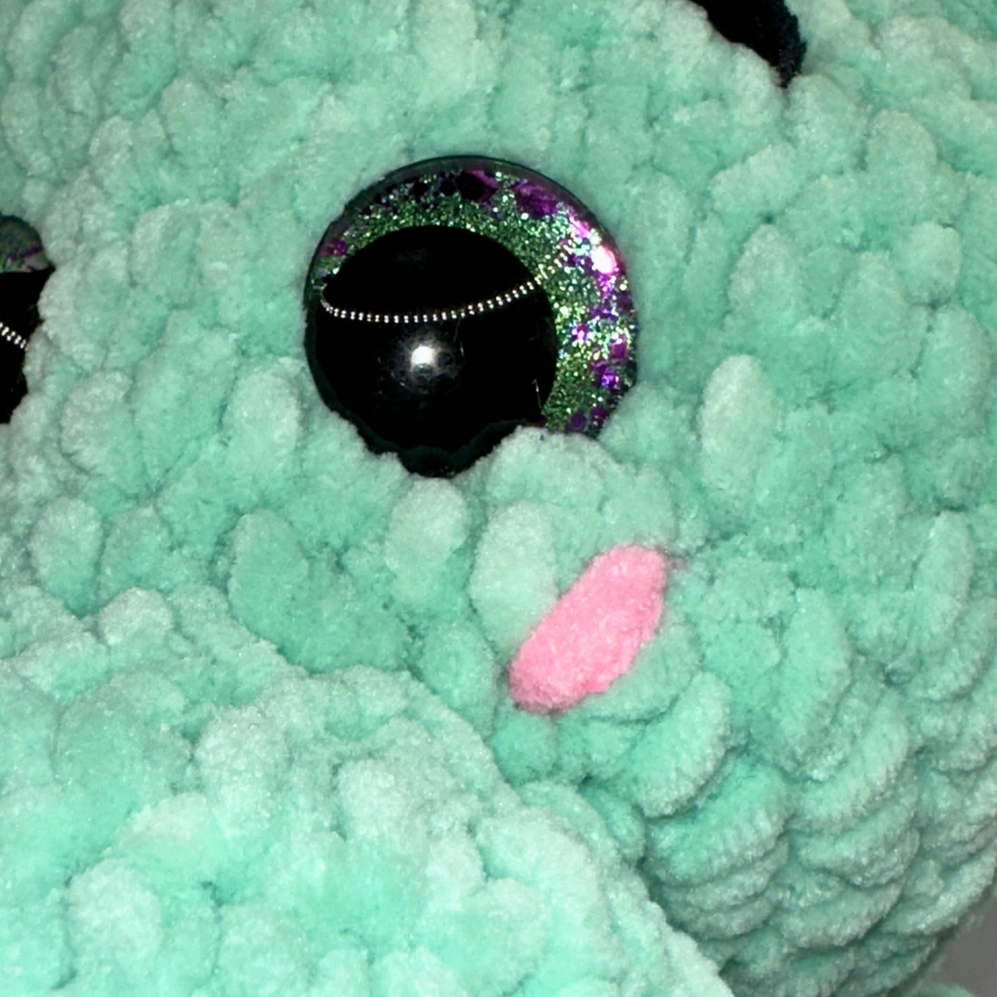 Hand Crocheted Pastel Dragon Collectible – Bubblegum