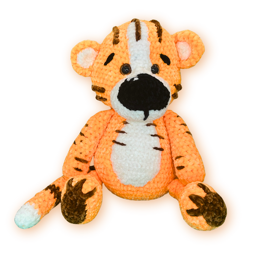 Hand Crocheted Tiger Collectible - Timothy