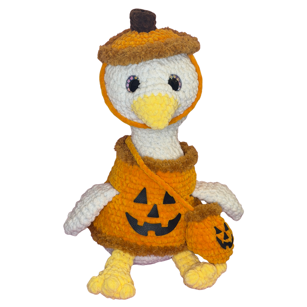 Hand Crocheted Halloween Goose Collectible – Boo