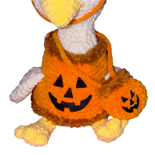 Hand Crocheted Halloween Goose Collectible – Boo
