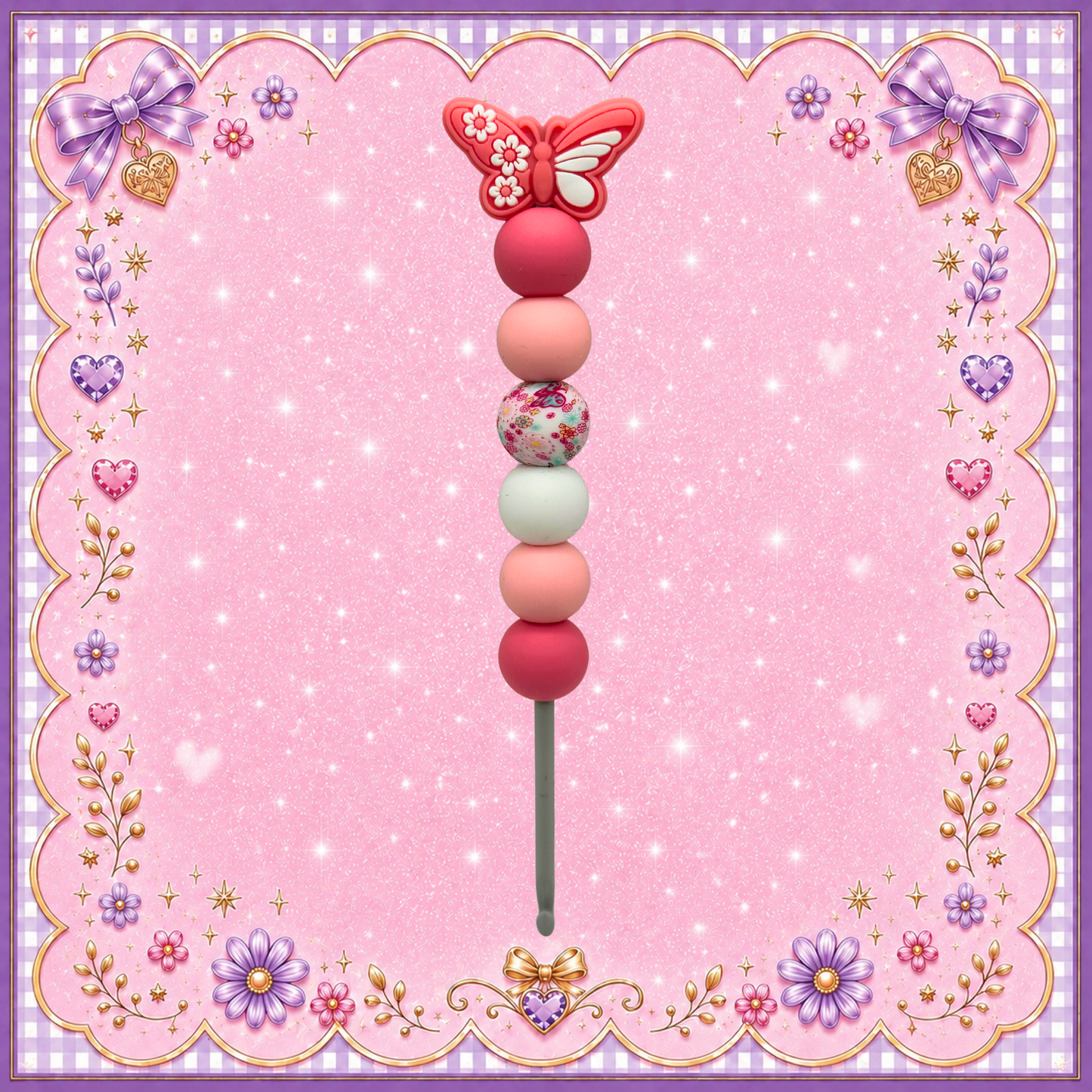 Pink Daisies Artisan Crochet Tool Set – 3.5mm / E-4 Crochet Hook Gift Box