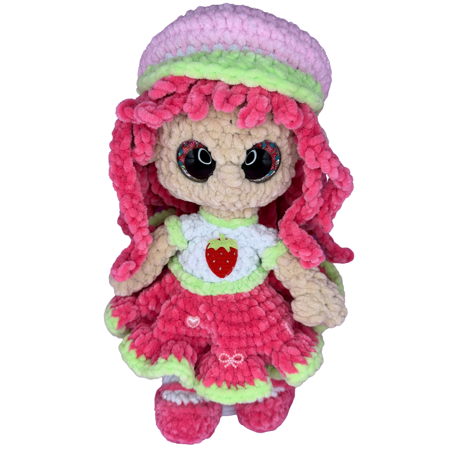 Hand Crocheted Strawberry Art Doll Collectible – Summer