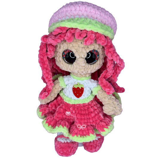 Hand Crocheted Strawberry Art Doll Collectible – Summer