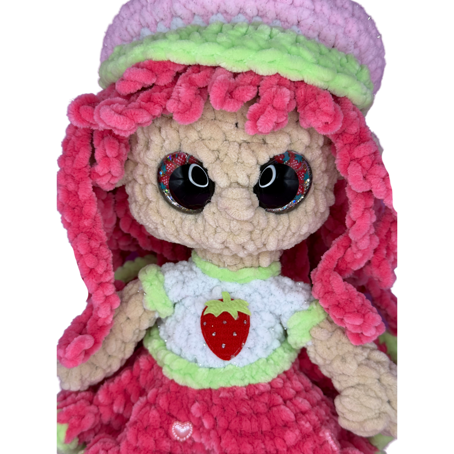 Hand Crocheted Strawberry Art Doll Collectible – Summer