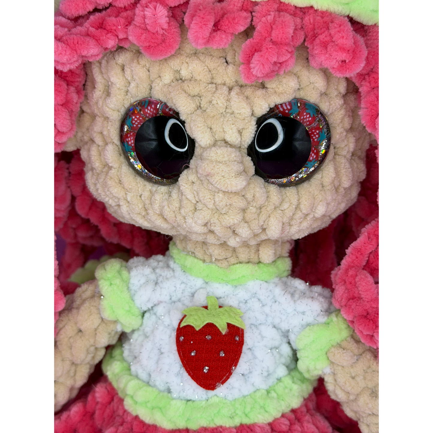 Hand Crocheted Strawberry Art Doll Collectible – Summer