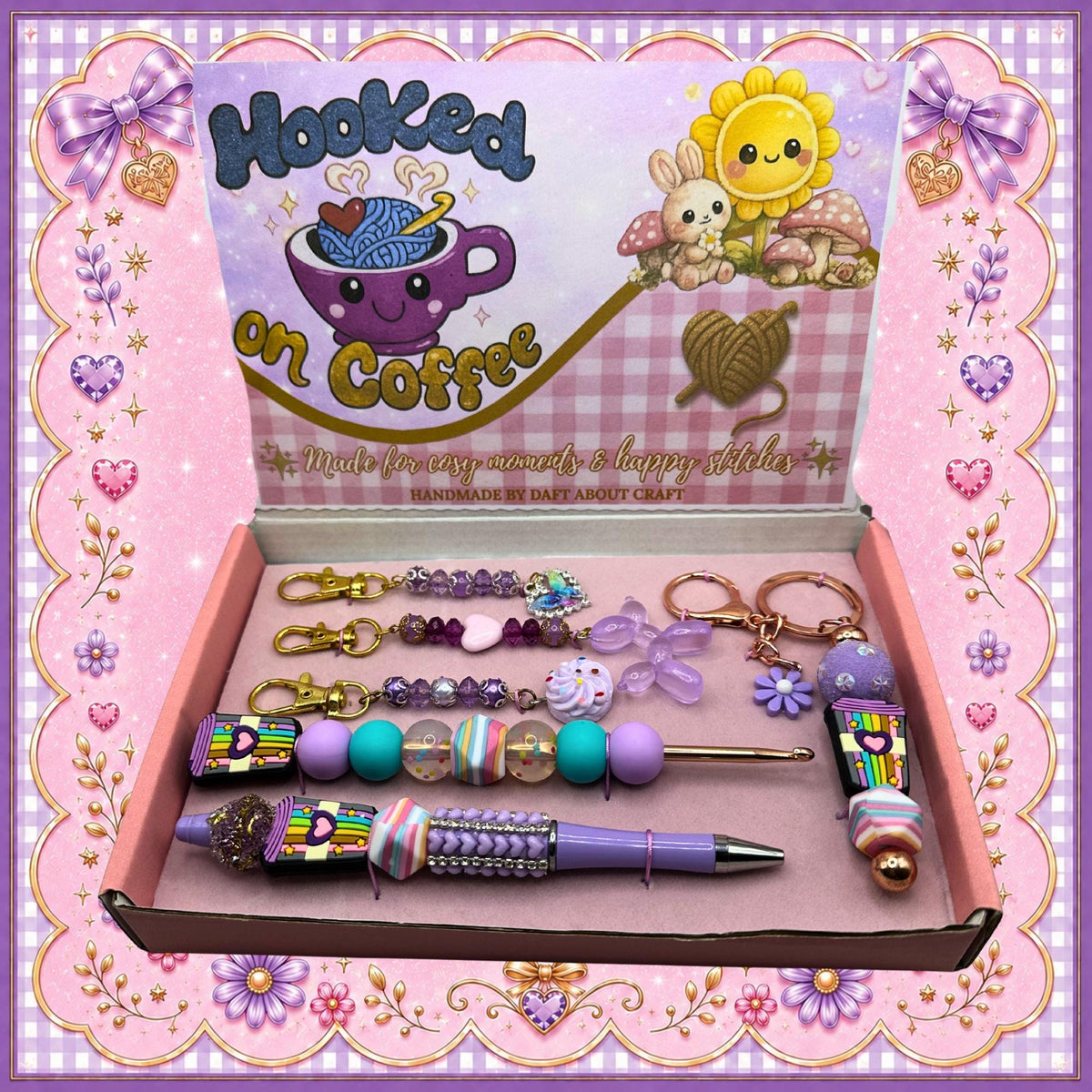 Pastel Coffee Artisan Crochet Tool Gift Set – 4mm Milwards Hook