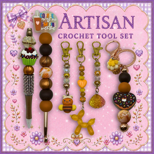 Cosy Coffee Artisan Crochet Tool Gift Set – 5mm Milwards Hook