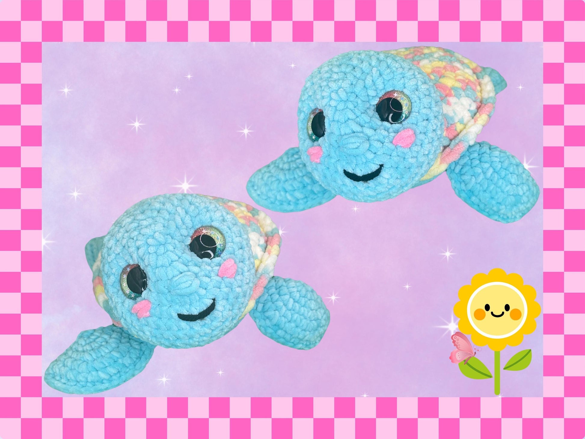 Adorable Hand crochet turtle plushie | Teddy bear soft toy | Rainbow turtle | Hand crafted | Crochet | Handmade | 28cm / 11 inch | gift |