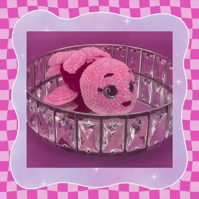 Adorable pink turtle plush toy with pretty bow | super soft chenille yarn | hand crocheted plushie | gift ready | hand crafted | custom eyes
