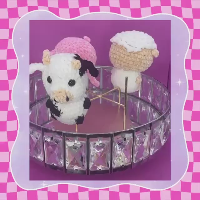 Adorable trio of farmyard animals | set of three | chenille yarn | hand crocheted cute plushies | gift set | hand crafted | 3 in 1 bundle